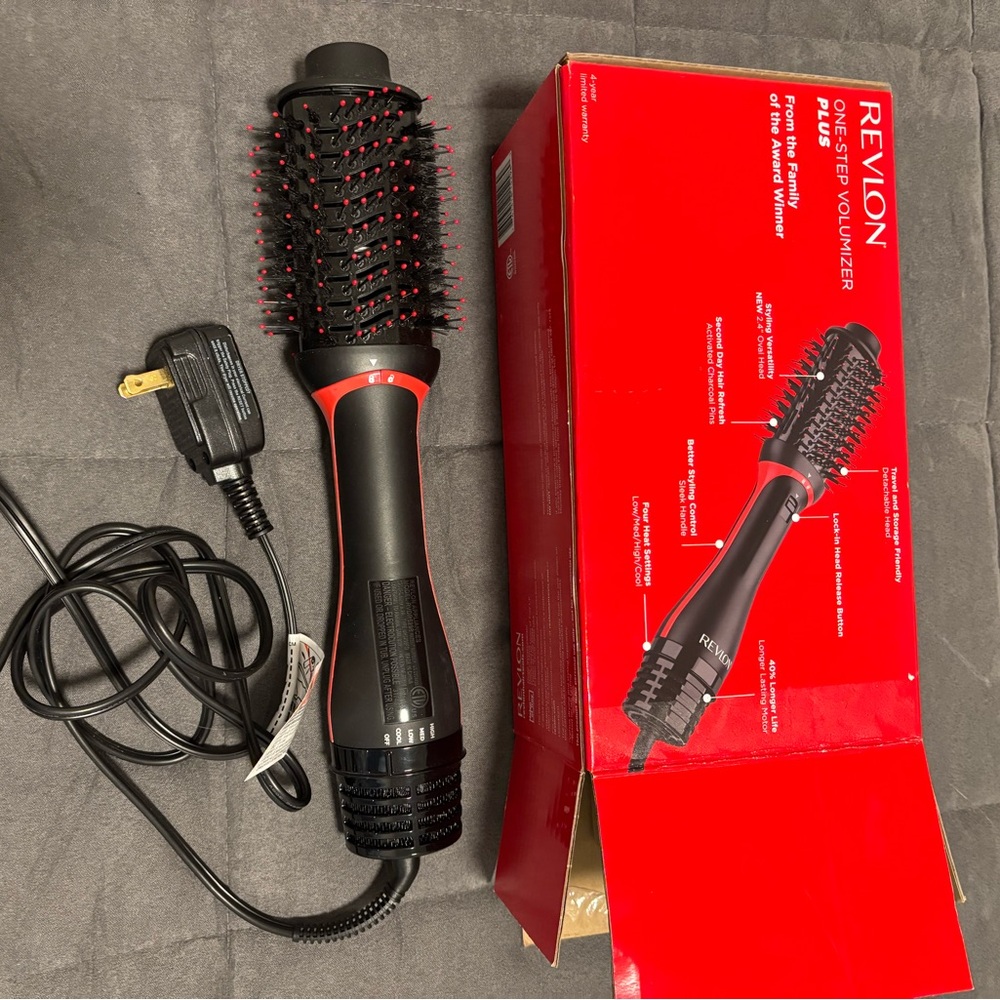 Revlon One-Step Volumizer Hair Dryer - Black and Red